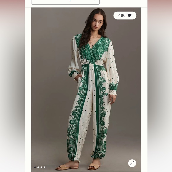 Farm Rio x Anthropologie Jumpsuit, size L - Picture 1 of 10